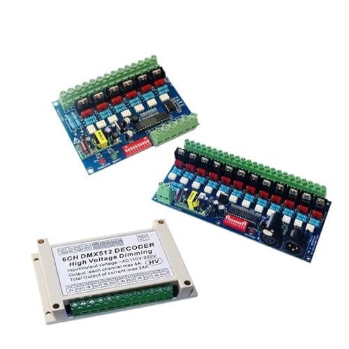 DMX512 Panel Regulador LED de 6 Canales 110V 220V 5A 3