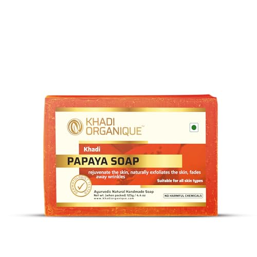 Image of Khadi Organique Natural Herbal Papaya Soap Pack of 3