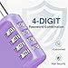 Puroma Combination Lock 2 Pack 4 Digit Waterproof Locker Locks Secure Outdoor Padlock for Gym Lockers, Toolboxes, Gates, Fences, Storage, Sports Locker (Purple & Black)