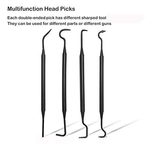 Shoutgun Cleaning Kit Pick Set Tool All Purpose Stainless Steel Ploymer Picks Double-Ended Nylon Brass Steel Brush Set With Case #TOP1
