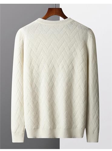 Autumn and Winter Wool Sweater Men's Round Neck Jacquard Cashmere Sweater Thick Long-Sleeved Cashmere Sweater3