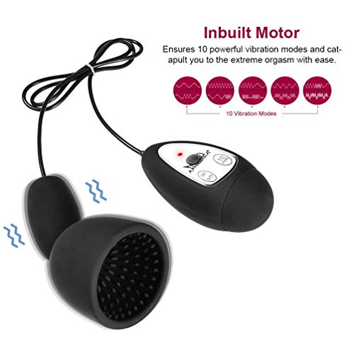 Vibrator masseren van de penishoofd erectiele functionele training continu orgasme (zwart) massage, fetische, seksspeeltje mannen, voor hem eikel masturbator - Afbeelding 3