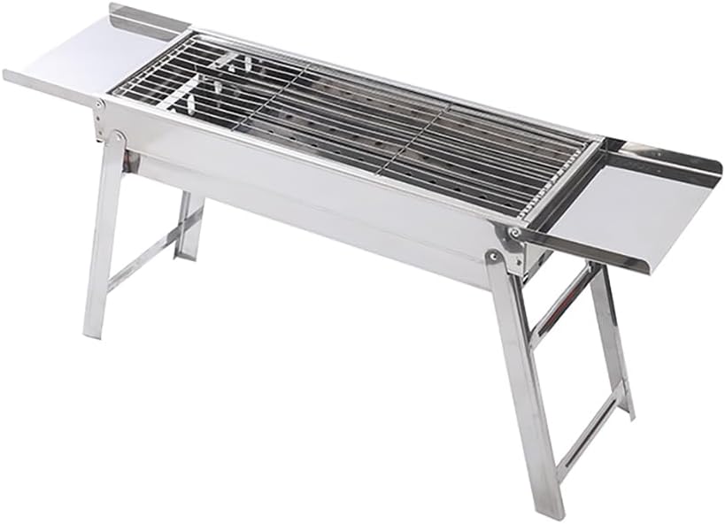 Foldable Portable Grill, Stainless Steel Barbecue Grill, BBQ Charcoal,grills outdoor cooking,Great for Outdoor Cooking Camping Hiking Picnics Tailgating(Size:88CM,Color:Basic model)