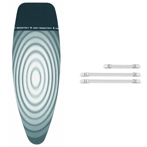 Brabantia Ironing Board Cover with Parking Zone with Fasteners, Size D, Extra Large - Titan Oval