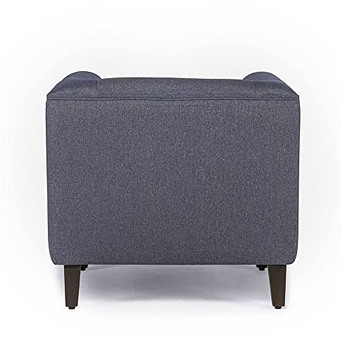 Image of Wakefit Miami Living Room Sofa Set - 3 Year Warranty | Single & 1 Seater - Omega Blue Fabric