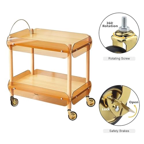 Roulettes pivotantes anti-blocage filetées 8x15 pour chariot de service