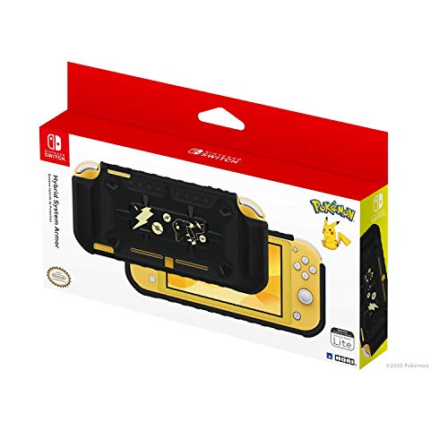 Hori Nintendo Switch Lite Hybrid System Armor (Pokemon: Black & Gold Pikachu) By - Officially Licensed By Nintendo and the Pokemon Company International - Nintendo Switch