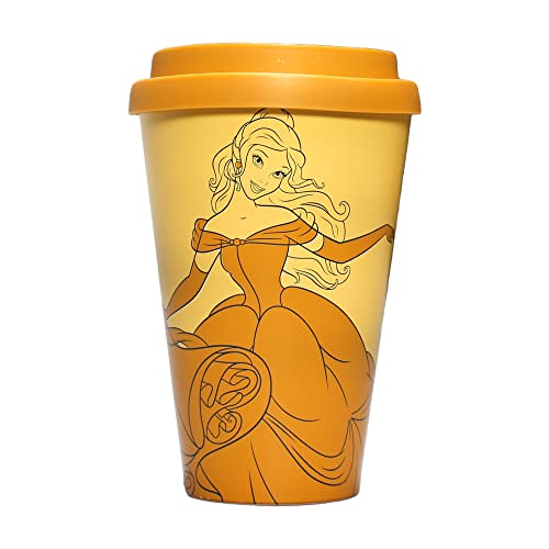Half Moon Bay - Disney Beauty and The Beast Travel Mug -RPET Recycled - 400ml - Takeaway Coffee Cups Reusable - Leakproof Coffee Travel Mug - Tea Travel Mug Mug