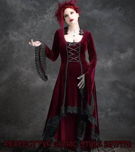 T TAKONE Goth Necklace mit Sonne, Mond & Schwarzem Kristall – 3-in-1 Layered Halskette, Hexen Schmuck für Damen & Y2K Outfits (Silber)