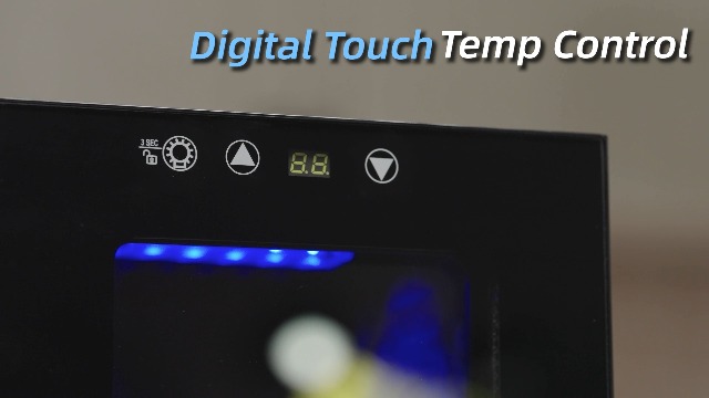 Image of Antarctic Star Beverage Refrigerator, 10L Portable mini fridge with Electronic Temperature Control, 40-61F Glass Door, Small Drink Fridge for Bedroom, Dorm, Office, Bar & Kitchen