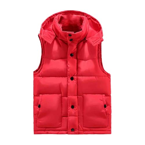 Mens Outdoor Puffer Vests with Hood Button Up Removable Hooded Sleeveless Padded Jackets Winter Fishing Puffy Vests