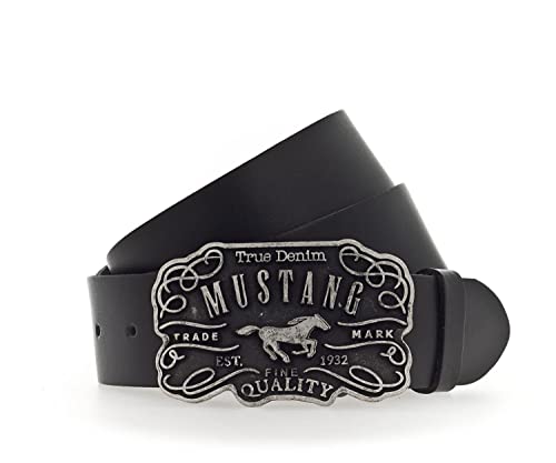 Ceinture Mustang cuir W90 noir fini les ceintures usées