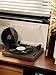Belt-Drive Bluetooth Turntable with Magnetic Cartridge, Bluetooth 5.3, Built-in Phono Preamp, RCA Output, 33/45 RPM Vinyl Record Player, Vintage Wood Grain Design & Anti-Vibration Feet