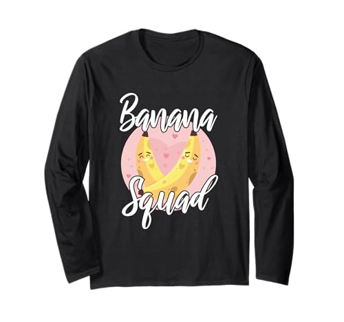Banana Squad Funny Yellow Banana Lover Fruit Let's Go Bananas Manga Larga