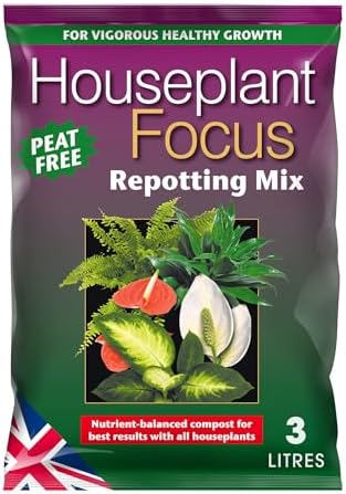 Houseplant Focus Repotting Mix, 3L - Growth Technology Potting Soil for Indoor Plants - Peat-Free Compost Soil - Professional Grade House Plant Food, Brown - View 3