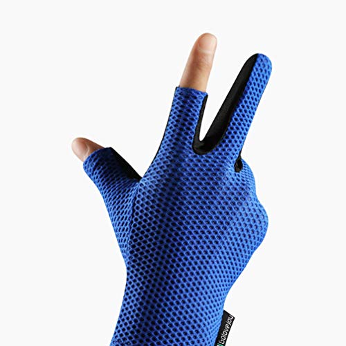 Lioobo 1 par de luvas de dedo com corte antiderrapante antiderrapante luvas de pesca esportiva para
