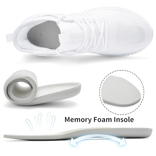 Image of Akk Mens Sneakers Tennis Shoes - Slip on Memory Foam Walking Shoes for Athletic Running Workout Gym Jogging Indoor Outdoor Lightweight Breathable Casual Sneakers