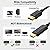 Thin DisplayPort to HDMI Cable 3ft, 2-Pack 4K Display Port DP to HDMI Cable Adapter Male Cord, Gold-Plated Braided UHD(4K, 2K, 1080P) Supports Video and Audio, Converts Signal for DP to HDMI Monitor