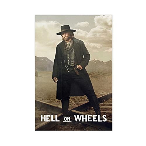 HANQING Hell on Wheels TV Series Posters School Dormitory Restaurant Aesthetics 1 Canvas Poster Wall Art Decor Print Picture Paintings for Living Room Bedroom Decoration Unframe:12×18inch(30×45cm)