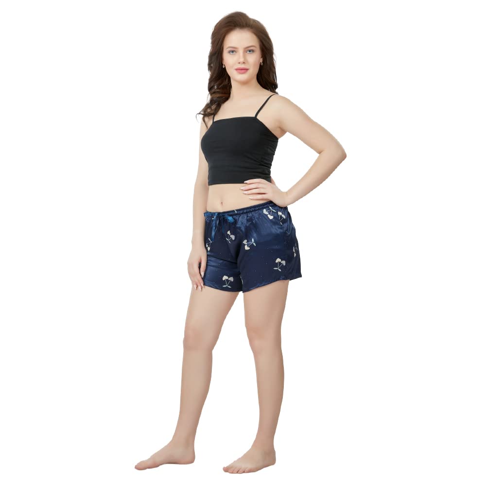 weet Women's Silk Satin Printed Shorts-picture-55