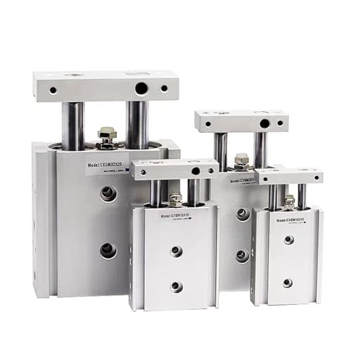 Cylindre à double tige double axe CXSM machine pneumatique alésage 15mm course 70mm - 2