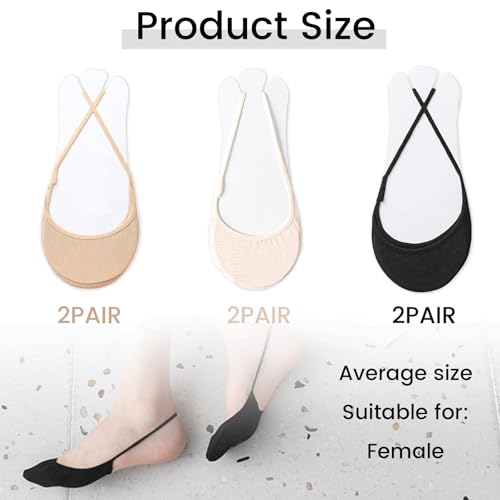 6 Pair Toe Socks Women, Size 39 42, Ballerina Socks, Cotton for High Heels, Ballet Shoes, 12 Single Socks2