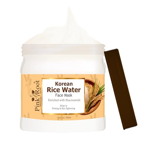 Image of Pink Root Rice Water Face Mask (500ml) Natural Glow-Boosting Formula for Bright, Smooth, Hydrated, and Even-Toned Radiant Skin