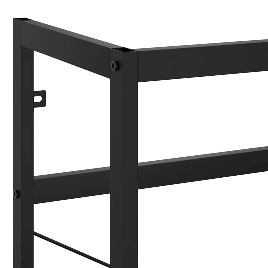 vidaXL Estructura de Lavabo Cuarto de Baño Soporte Aseo Lavamanos Inodoro Fregadero Almacenamiento Muebles de Hierro Negro 59x38x83 cm