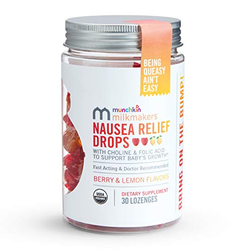 Munchkin Milkmakers Nausea Relief Drops for Pregnancy with Ginger, Vitamin B6, Choline,