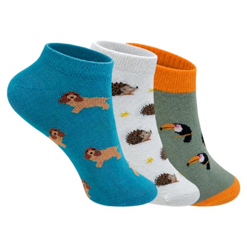 Image of Mint & Oak Low Cut Ankle Women Socks, Christmas Gift Quirky Socks For Friends, Cute Funky Socks, Christmas Secret Santa Gifts For Women