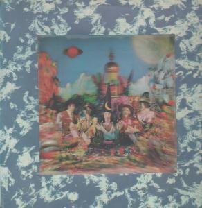 THEIR SATANIC MAJESTIES REQUEST LP UK DECCA 1967 10 TRACK STEREO PRESSING IN 3D GATEFOLD SLEEVE WITH RED INNER SLEEVE GREEN/SILVER UNBOXED LABEL DESIGN MATRIX 6K/7K (TXS103)