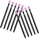 LIFKICH Strumenti per la cura delle unghie in plastica nera, 10 pezzi, cuticle sticks for nails e stone nail file, per manicure care