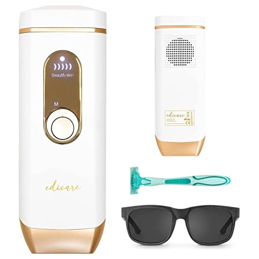 Edicare, Depiladora Laser, Luz Pulsada Depilación, IPL, Mujer, Hombre, Máquina para Depilar, Cuerpo, Bikini, para Casa, 4 Modos, 5 Intensidades