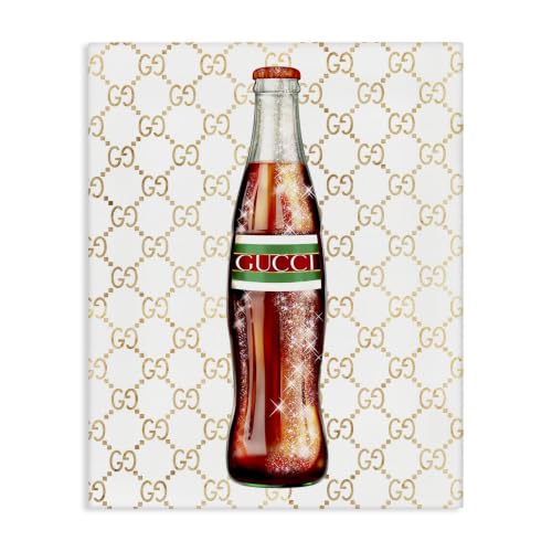 Stupell Industries Cola Bottle Kitchen Glam, 24 x 30 Inch Canvas Wall Art