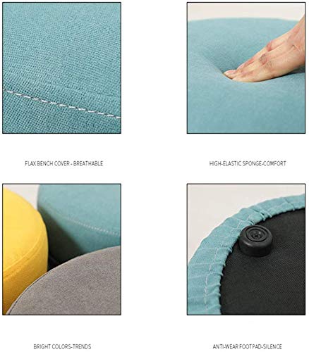 Tabouret pouf de sol de couleur unie avec textile dehoussable lavable pour studio - 5