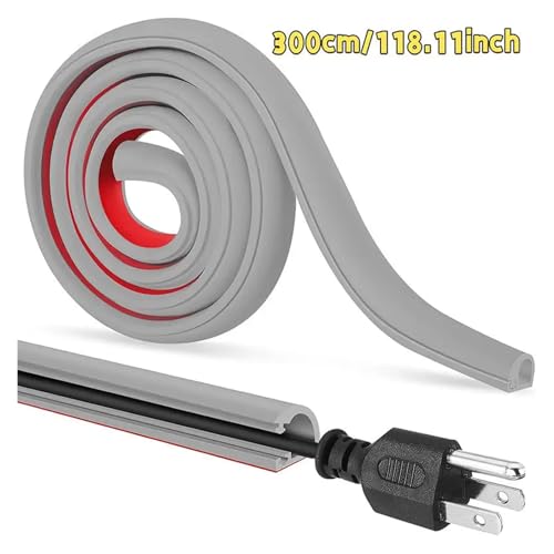 Conduit d'extension puissance auto-adhésif blanc 3m avec protection câble sol - 4