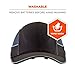 Ergodyne - 8960 Short Brim Blk Bump Cap Led Lighting Tech (23370),Black
