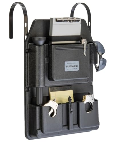Front Seat Organizer for Police and Law Enforcement Vehicles - Keeps Gear Secure and Readily Accessible Neater than a Patrol Bag Low Profile Stays Out of the Way Adjusts to Any Passenger Seat
