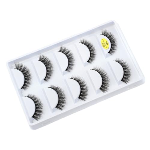 UAMOU 10/50/100 pudełek rzęsy z norek puszyste 3D rzęsy z norek makijaż naturalna długa objętość sztuczne rzęsy luzem Faux Cils niestandardowe Cheerfully (Color : 5 Pairs X05, Size : 100 Boxes)
