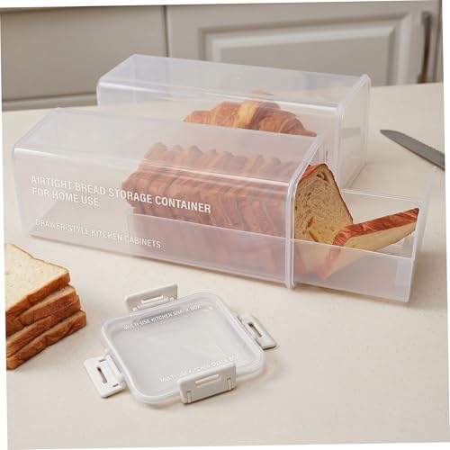 Evite pan duro con este contenedor hermético de almacenamiento transparente con cajón 7