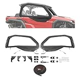 KUAFU Enclosure Door Kit Compatible with 2016–2024 Polaris General 1000 EPS Models Upper Half Cab Doors Steel Frame Powder Coated Black W/Zipper LH&RH