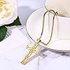 Flonge Celtic Knot Cross Necklace: Classic Cross Pendant Necklace Vintage Stainless Steel Cross Crucifix Necklace Faith Jewelry Gifts for Women #1
