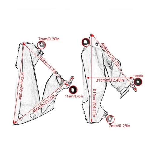 Déflecteur d'air CBR650R améliorant la stabilité latérale