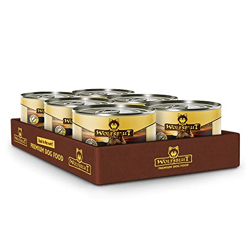 WOLFSBLUT Wild Duck Adult | Nassfutter mit natürlichen Zutaten und Superfoods für ausgewachsene Hunde. Getreidefreies Alleinfutter ohne Zusatzstoffe in der Dose | 6x200g Ente