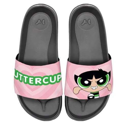 Powerpuff Girls Buttercup Unisex Adult Slides Adjustable Flip Flop Sandals Officially Licensed Hypd Slydr Switch™