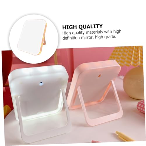 Uonlytech espejo rectangular portátil con luz LED y carga USB miniatura 3