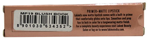 Image of Lakme 9 to 5 Primer + Matte Lipstick, MP19 Blush Book, 3.6g