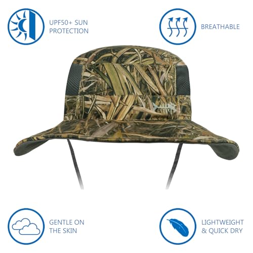 Image of BASSDASH UPF 50+ Sun Fishing Hat Water Resistant with Detachable Neck Flap