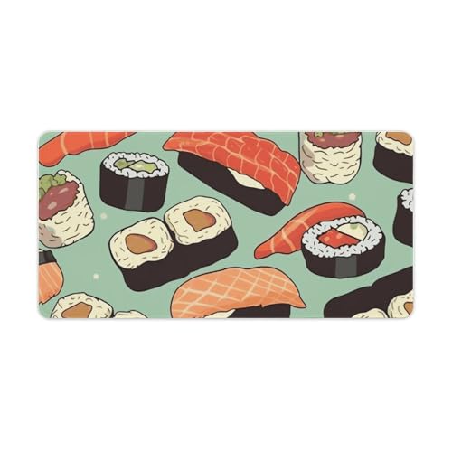 Tapis de souris LED XXL étanche et antidérapant motif sushi