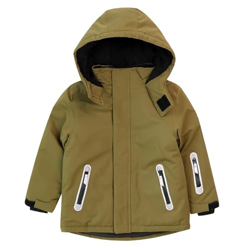 Winter Children's Hooded Cotton Jacket Outdoor Sports and Leisure Punching Jacket Padded and Thickened Warm Kids Ski